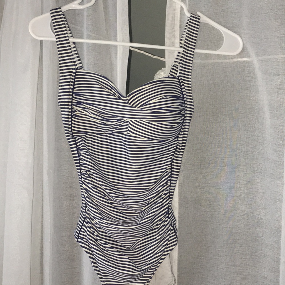 Nautical one piece! Slimming. Perfect condition
